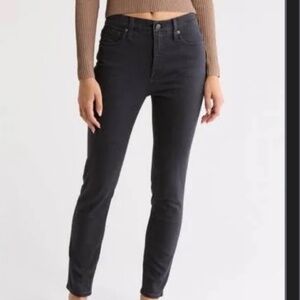 Madewell High Riser Skinny Jeans Washed Black Size 31